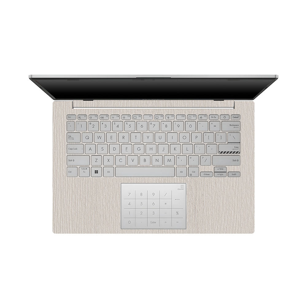 Textured White Wood Asus Vivobook Go 14 E1404 Laptop Skin