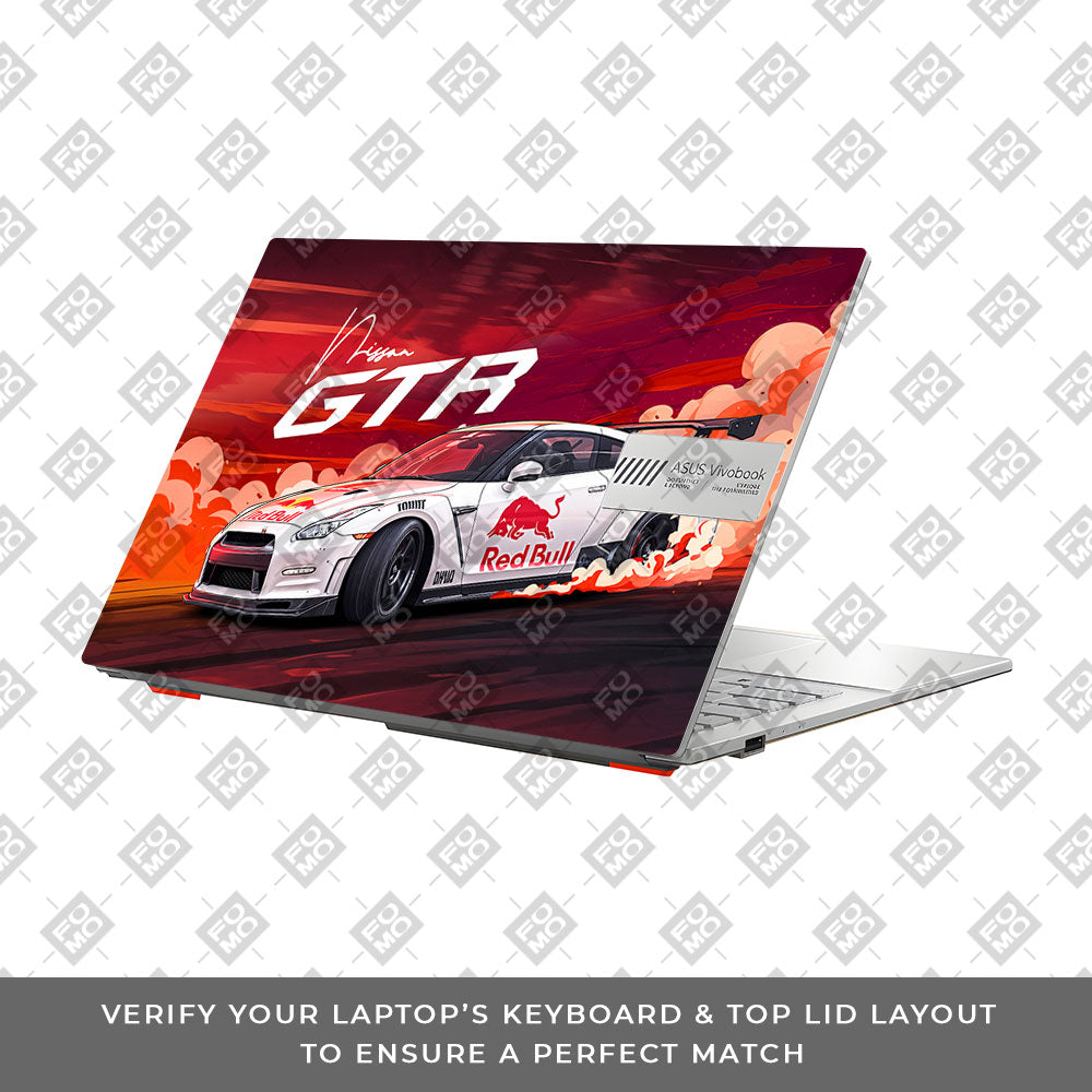 Nissan GTR Red Bull Drift Fury Asus Vivobook Go 14 E1404 Laptop Skin
