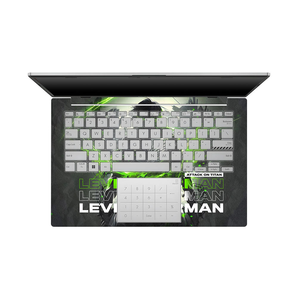 Levi Ackerman Neon Fury Asus Vivobook Go 14 E1404 Laptop Skin