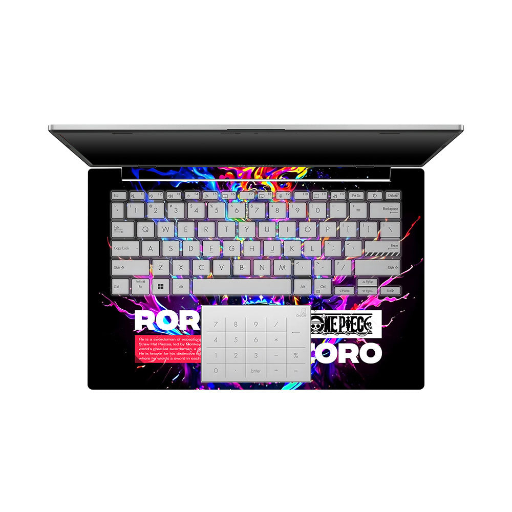 Zoro with Neon Flames Asus Vivobook Go 14 E1404 Laptop Skin