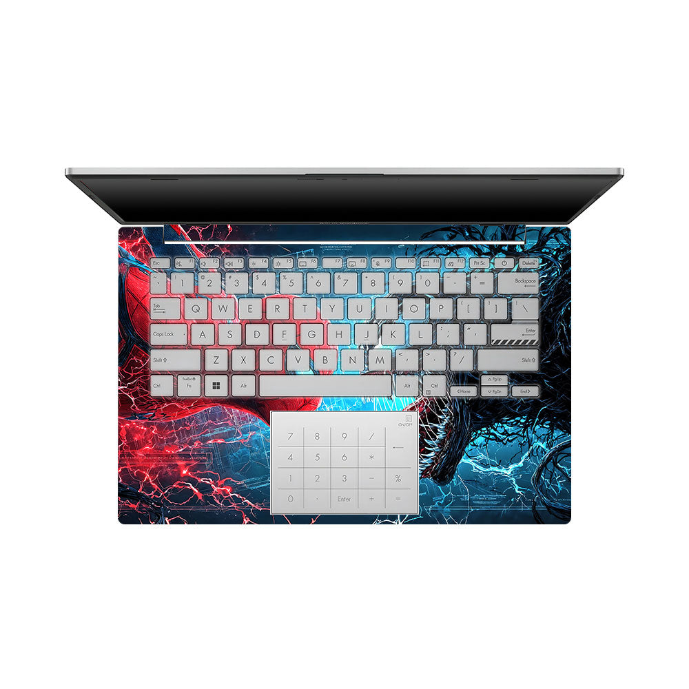 Spiderman vs Venom Showdown Asus Vivobook Go 14 E1404 3D Laptop Skin