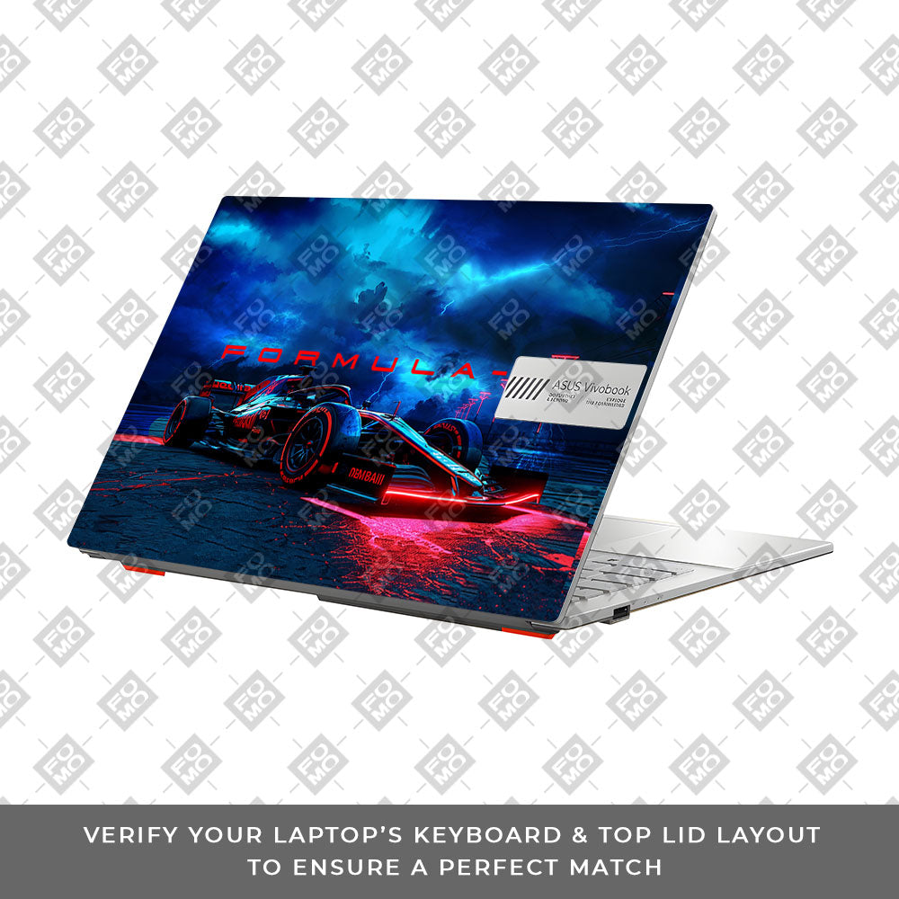 Fututristic Formula 1 Asus Vivobook Go 14 E1404 Laptop Skin