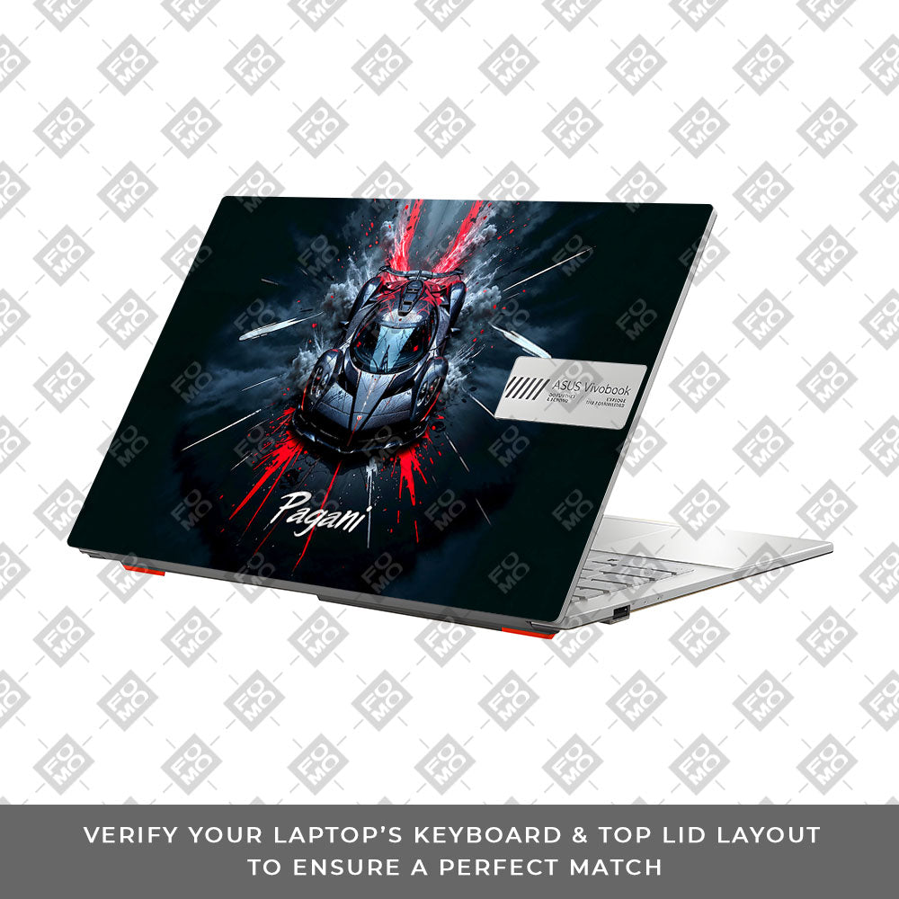 Pagani Midnight Impact Asus Vivobook Go 14 E1404 Laptop Skin