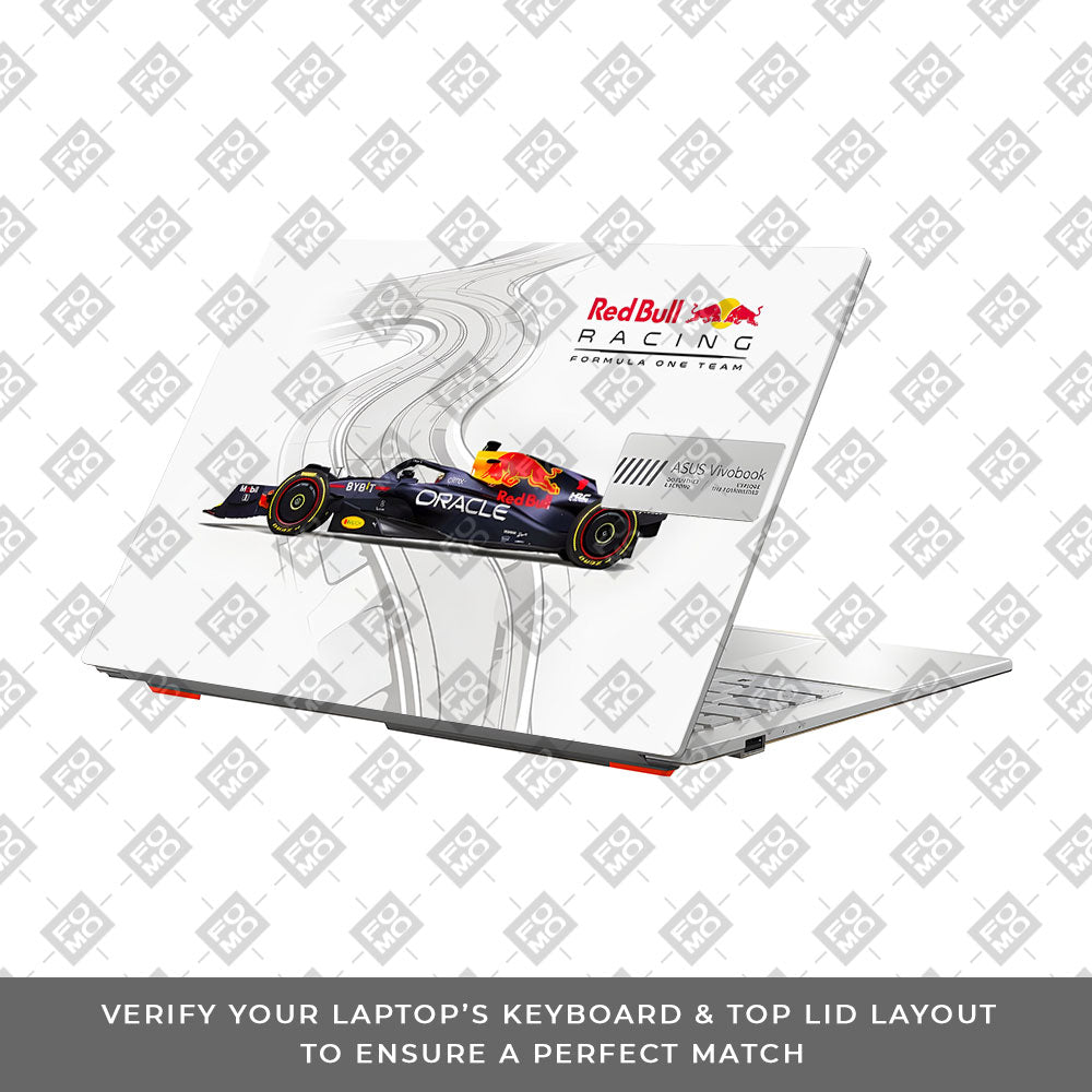 Red Bull Racing in Action Asus Vivobook Go 14 E1404 Laptop Skin