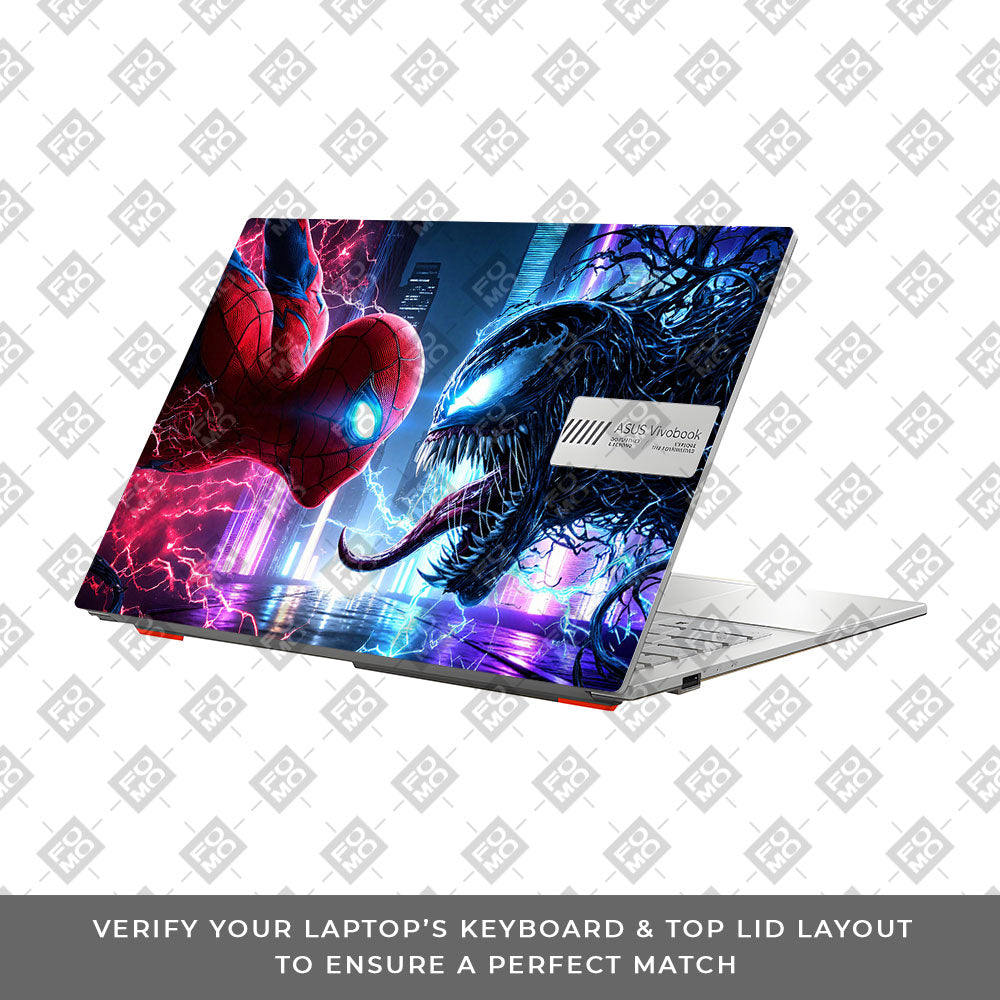Spiderman vs Venom Showdown Asus Vivobook Go 14 E1404 Laptop Skin