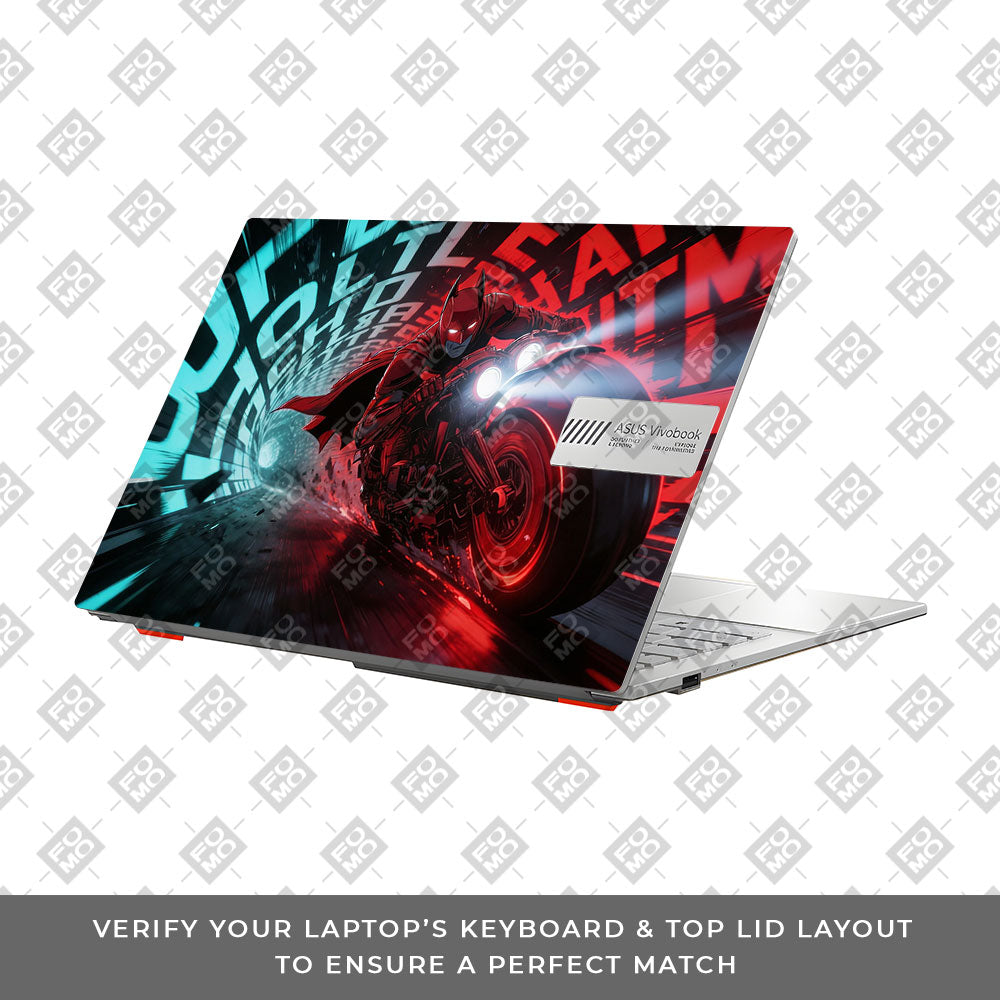 Batman's Cyber Pursuit Asus Vivobook Go 14 E1404 3D Laptop Skin