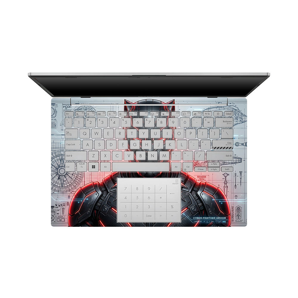 Futuristic Black Panther Asus Vivobook Go 14 E1404 3D Laptop Skin