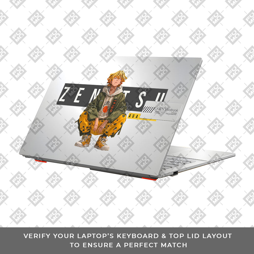 Transparent Zenitsu Agatsuma Asus VivoBook Go 14 E1404 Laptop Skin