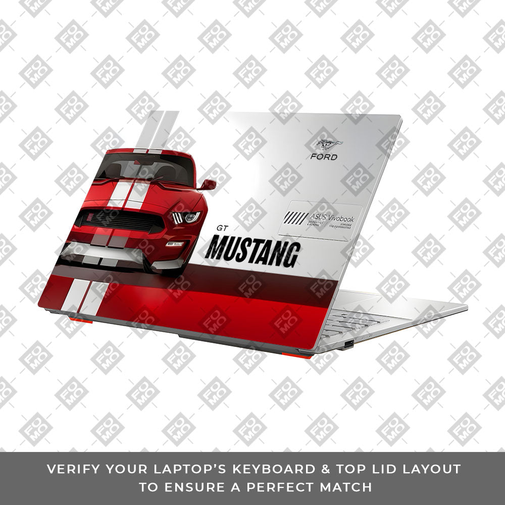 Transparent Mustang Power Asus VivoBook Go 14 E1404 Laptop Skin