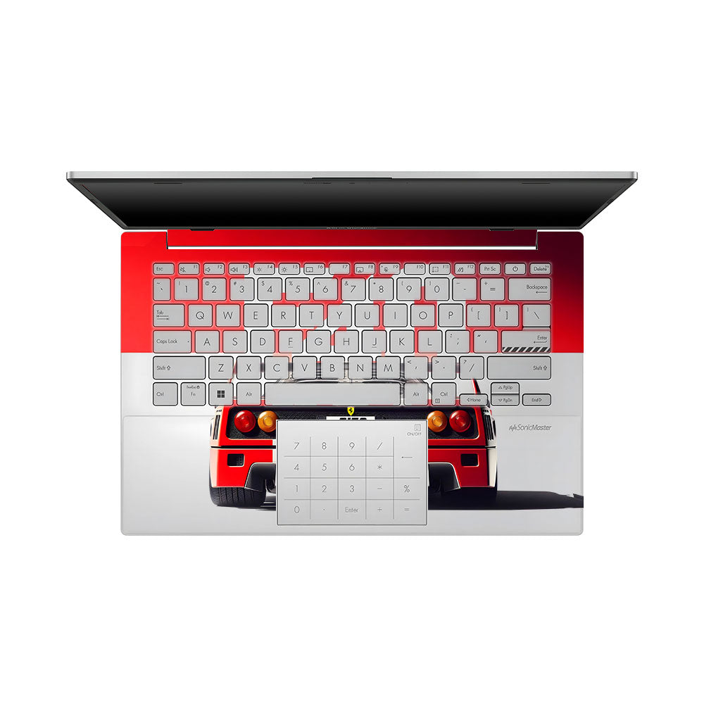 Transparent Ferrari F40 Asus VivoBook Go 14 E1404 Laptop Skin