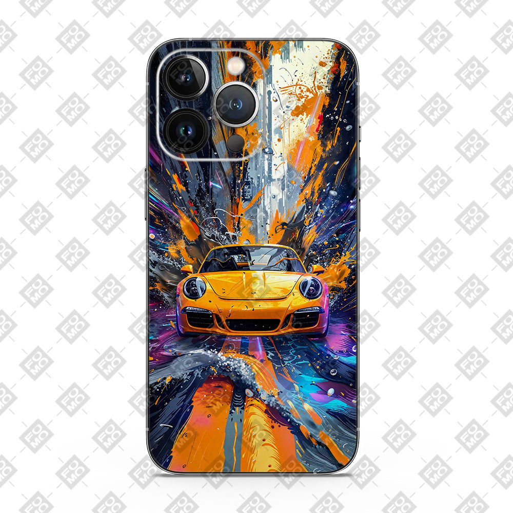 Porsche 911 Yellow Blaze Mobile Skins