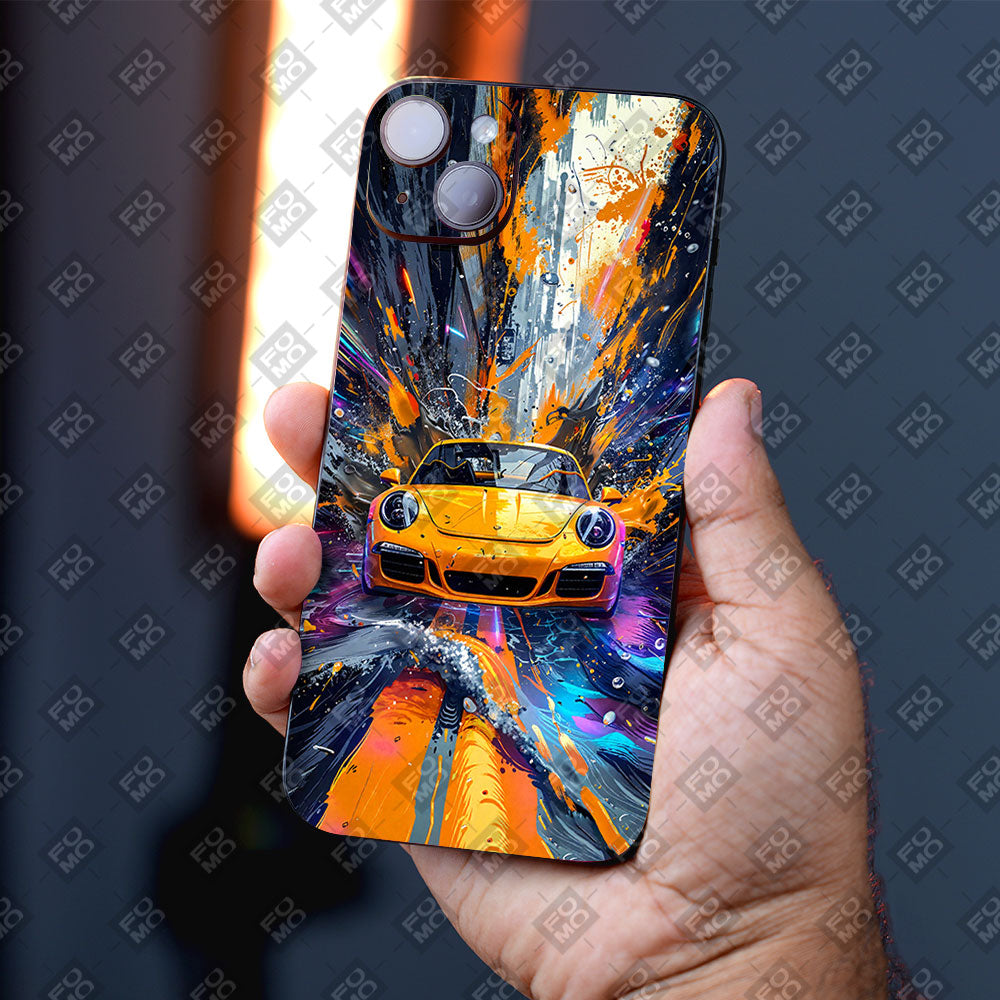 Porsche 911 Yellow Blaze Mobile Skins