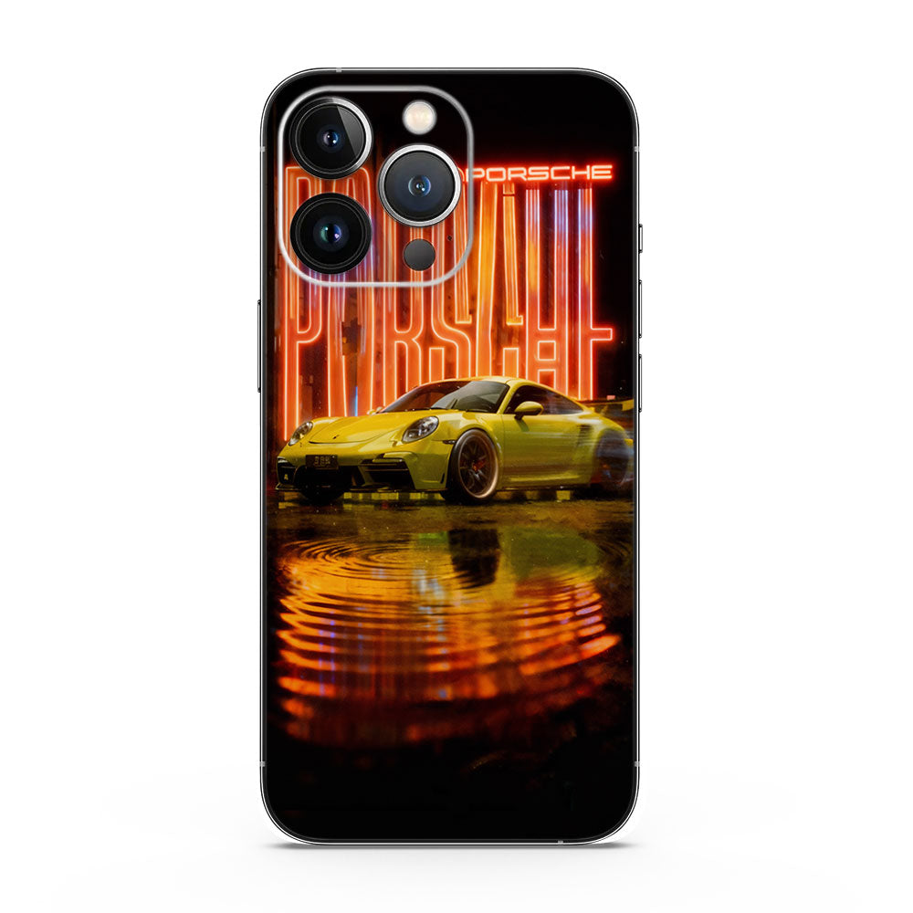 Porsche Neon Yellow Car & Bike Mobile Skin