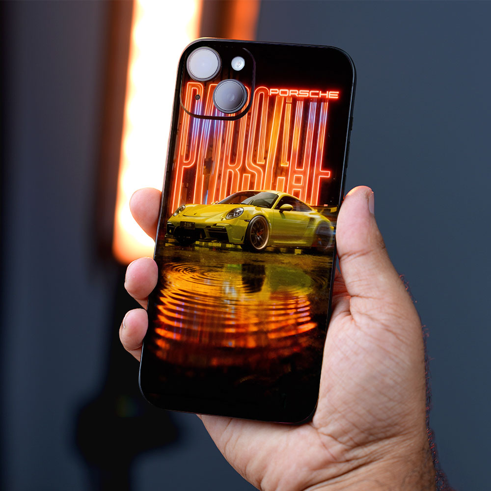 Porsche Neon Yellow Car & Bike Mobile Skin