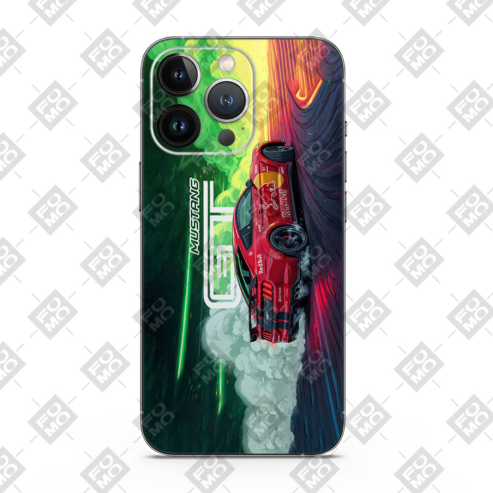 Mustang GT Red Bull Drift Beast Car & Bikes Mobile Skin