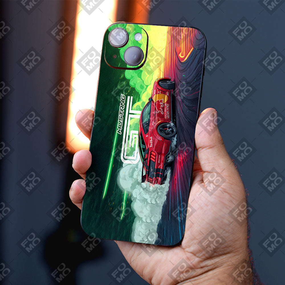 Mustang GT Red Bull Drift Beast Car & Bikes Mobile Skin