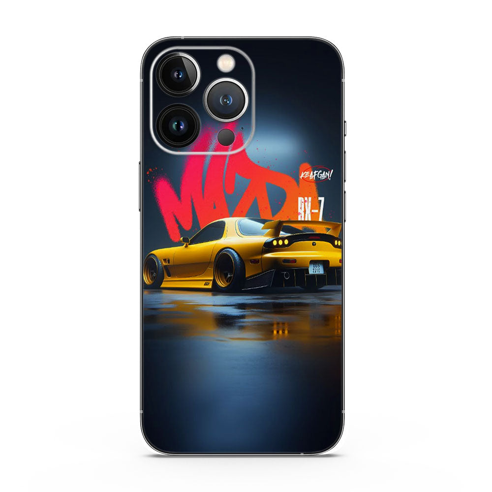 Fomo Store Mobile Skins Cars & Bikes Mazda RX-7 Neon Yellow