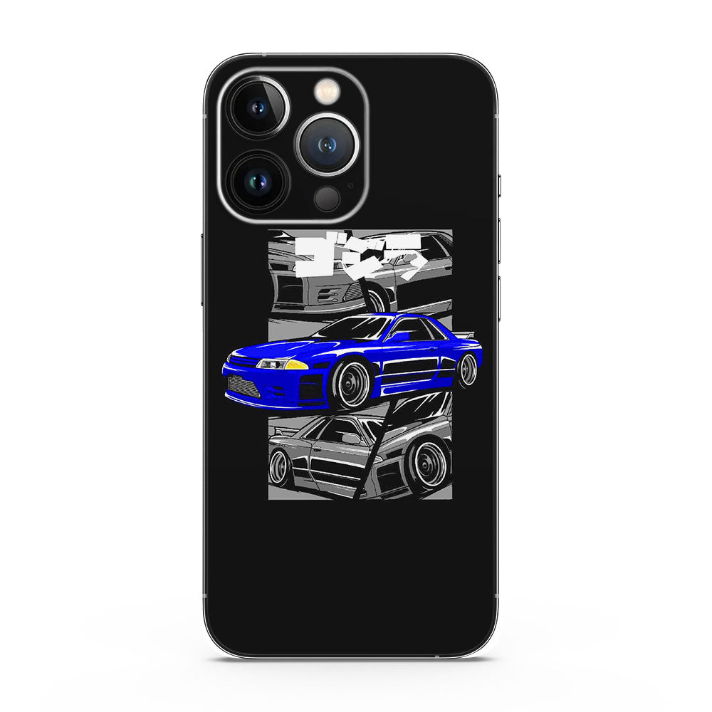 Fomo Store Mobile Skins Cars & Bikes Nissan GT-R R32 Blue