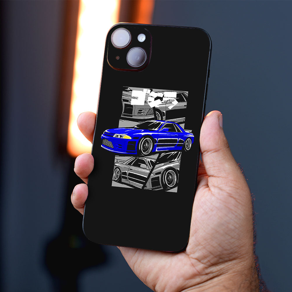 Nissan GT-R R32 Blue Mobile Skins