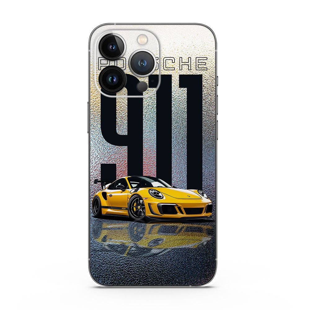 Fomo Store Mobile Skins Cars & Bikes Porsche 911 Yellow Thunder