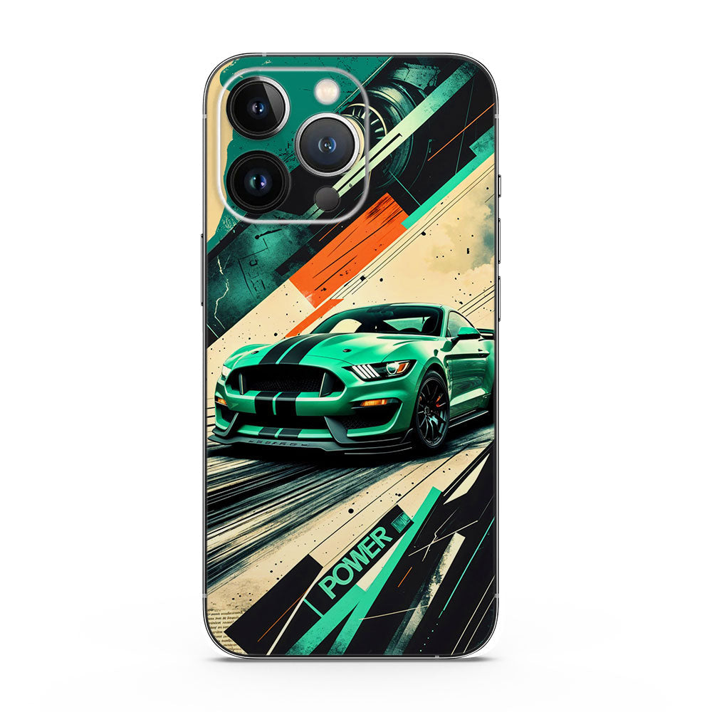 Fomo Store Mobile Skins Cars & Bikes Ford Mustang Emerald Fury