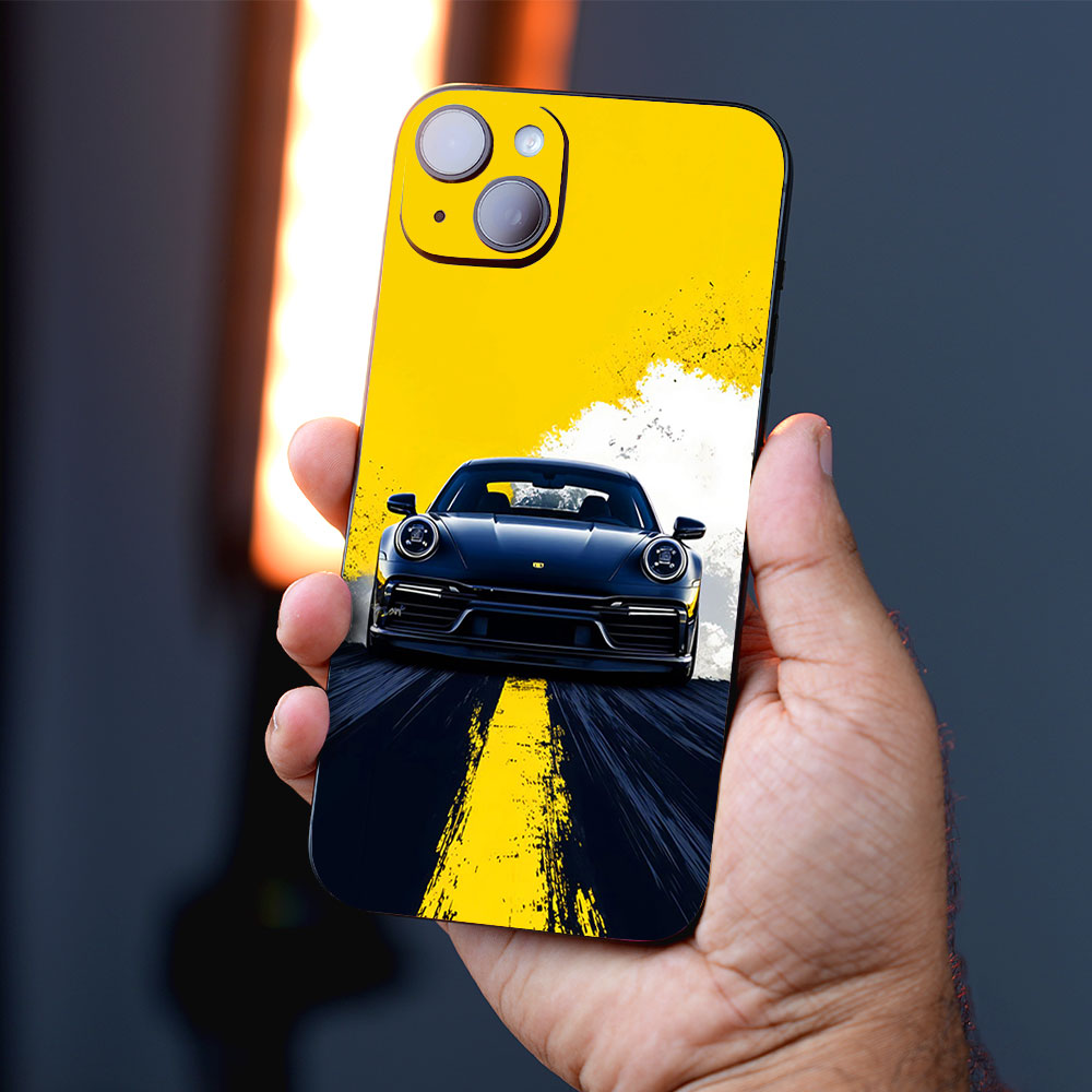 Porsche 911 Yellow Strike Mobile Skins
