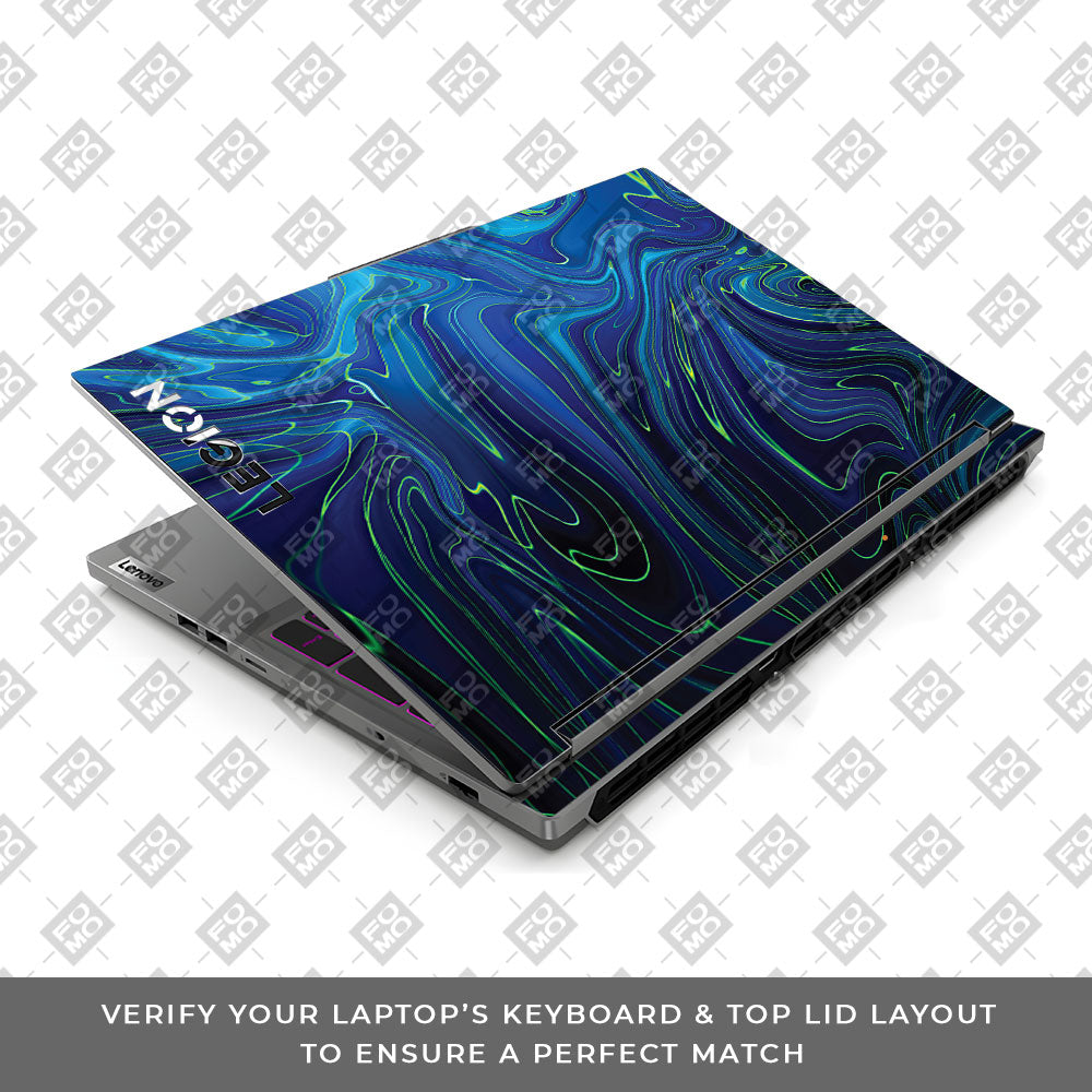 Cobalt Liquid Design Lenovo Legion 5 16IRX9 Laptop Skin