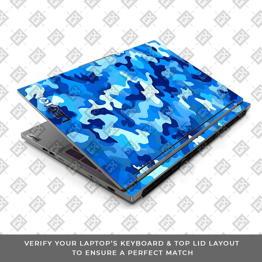 Arctic Blue Camo Pattern Lenovo Legion 5 16IRX9 Laptop Skin