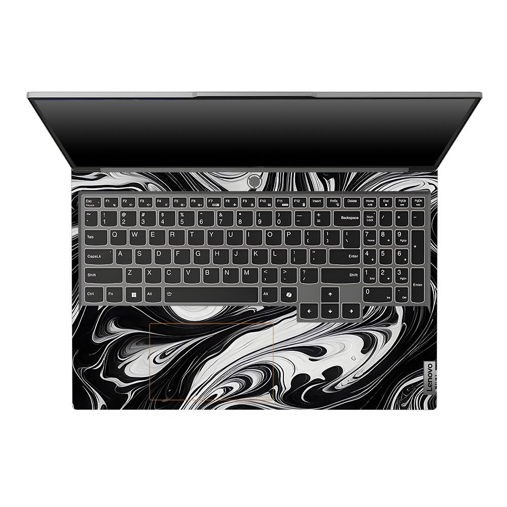 Black and White Marble Lenovo Legion 5 16IRX9 Laptop Skin
