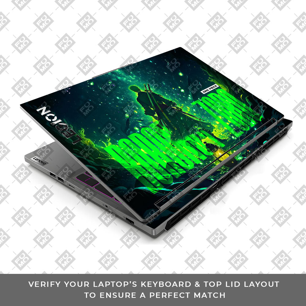 Roronoa Zoro Green Fury Lenovo Legion 5 16IRX9 Laptop Skin