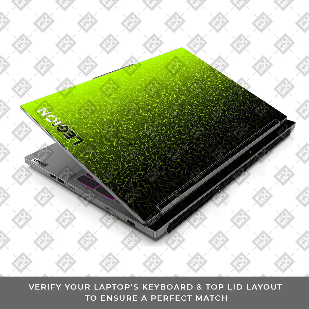 Lime Yellow to Black Gradient Lenovo Legion 5 16IRX9 Laptop Skin