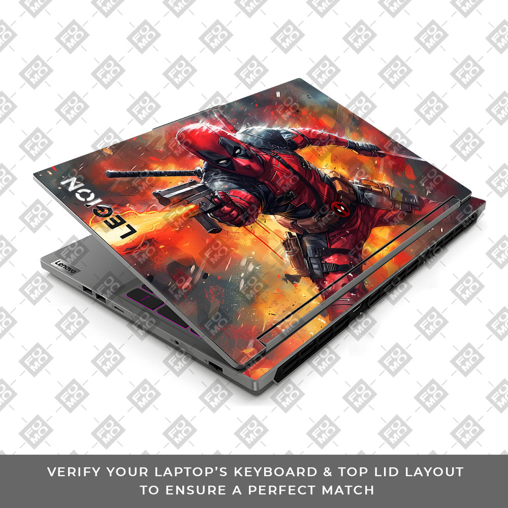 Deadpool in Action Lenovo Legion 5 16IRX9 Laptop Skin