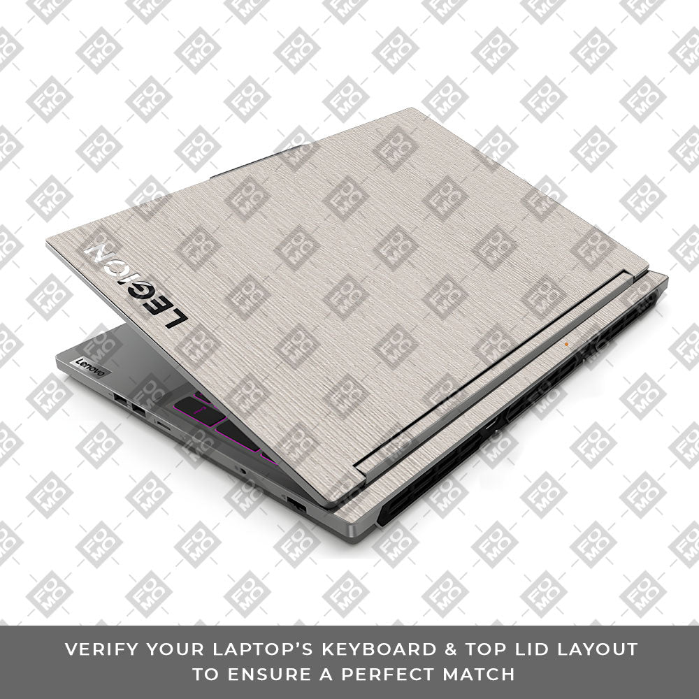 Textured White Wood Lenovo Legion 5 16IRX9 Laptop Skin