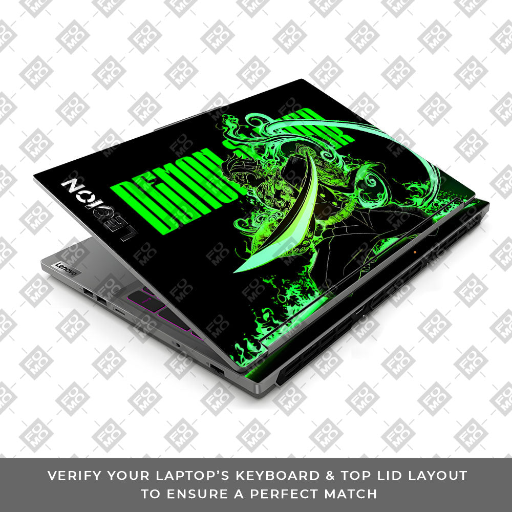 Tanjiro Green Flame Dance Lenovo Legion 5 16IRX9 Laptop Skin