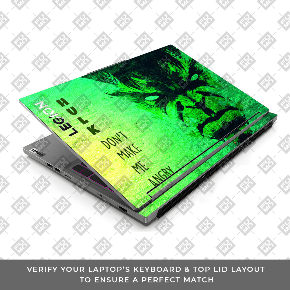 Hulk Don't Make Me Angry Lenovo Legion 5 16IRX9 Laptop Skin