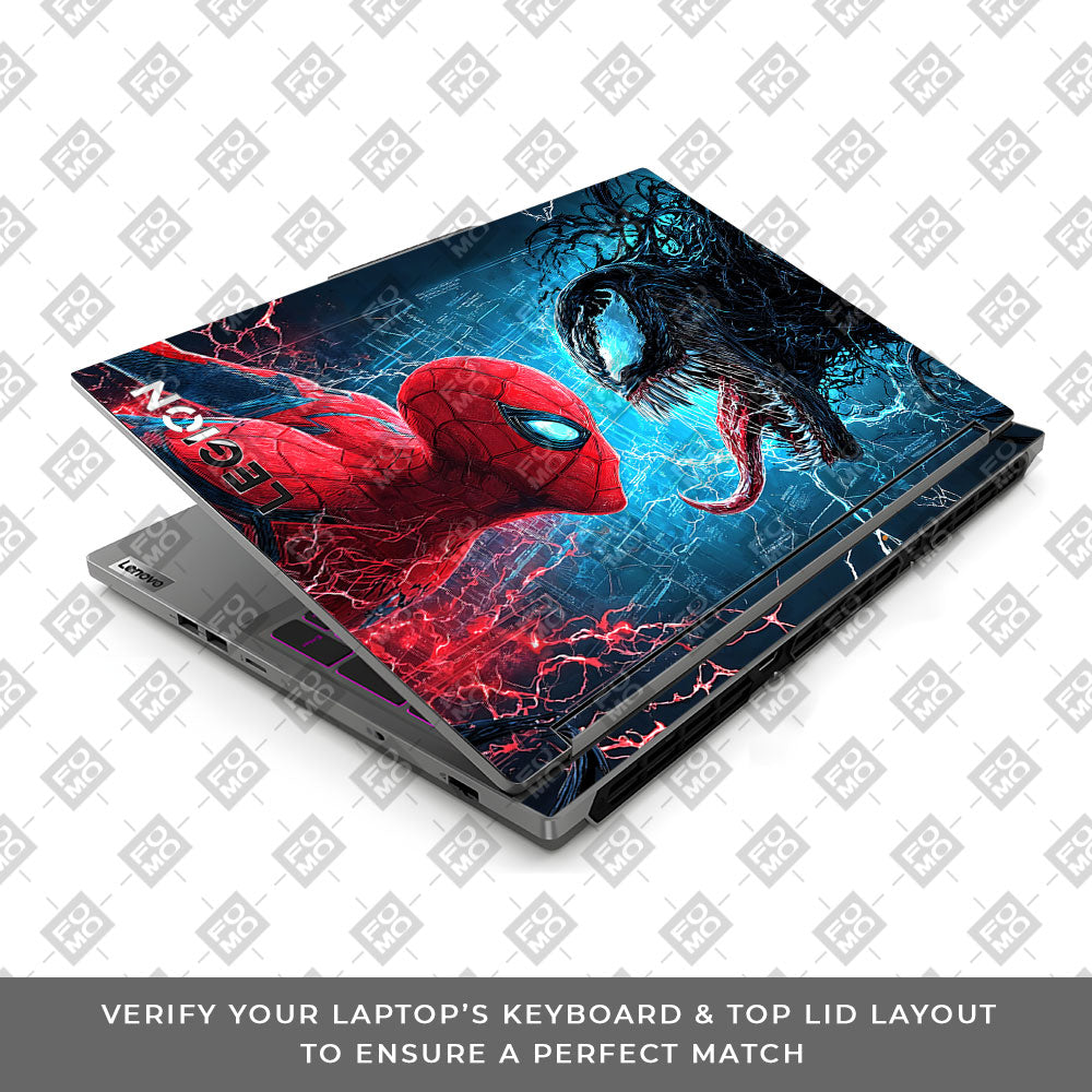 Spiderman vs Venom Showdown Lenovo Legion 5 16IRX9 3D Laptop Skin