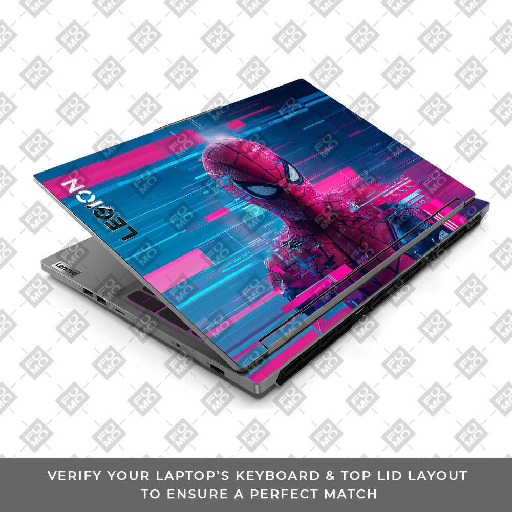 Glitch Spider Neon Web Lenovo Legion 5 16IRX9 Laptop Skin