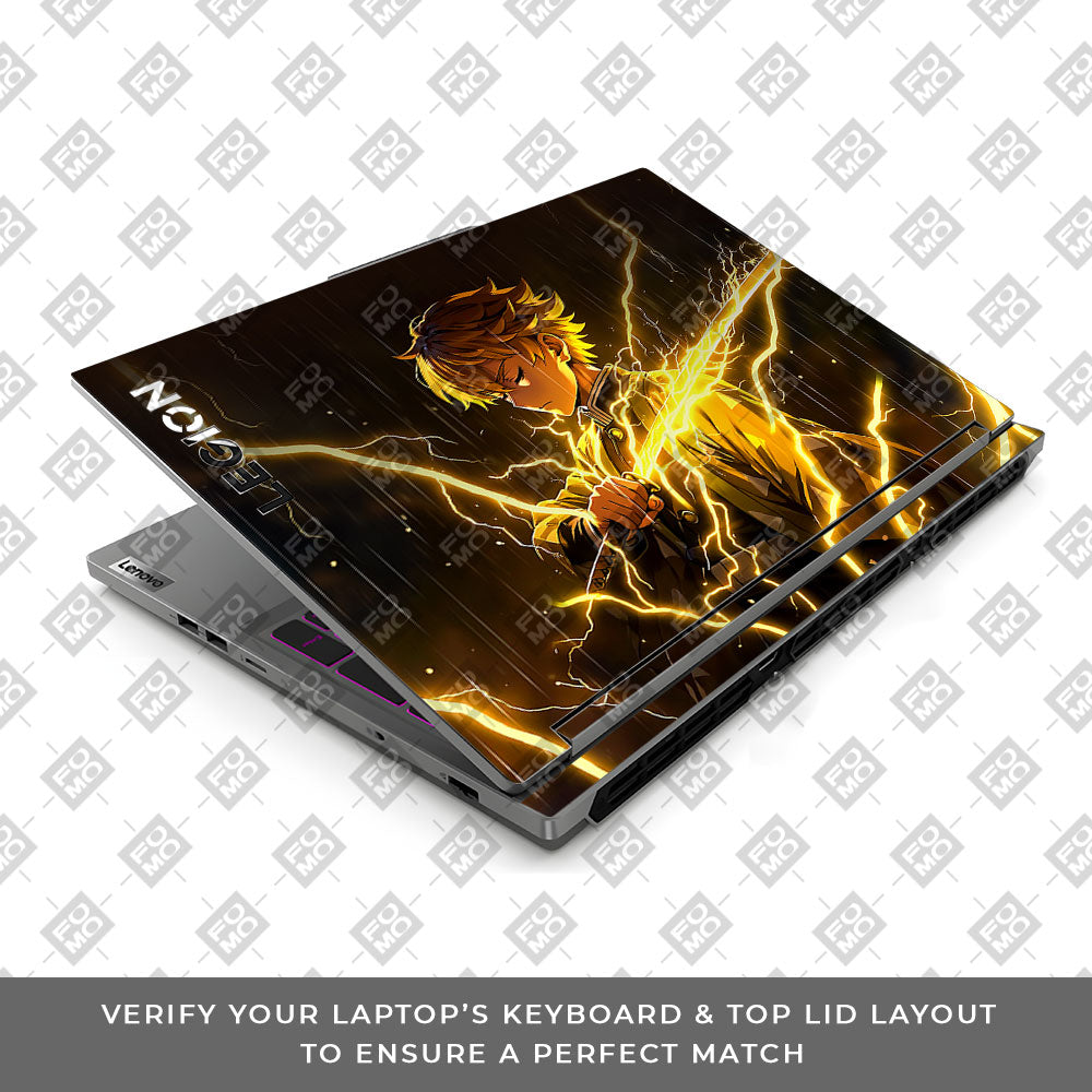Thunder Soul Lightning Zenitsu Lenovo Legion 5 16IRX9 Laptop Skin