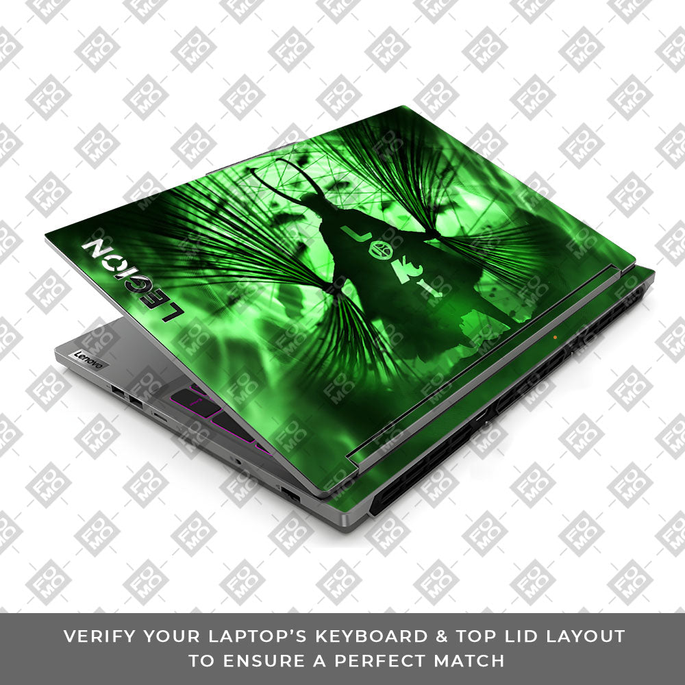 Loki's Green Aura Lenovo Legion 5 16IRX9 Laptop Skin