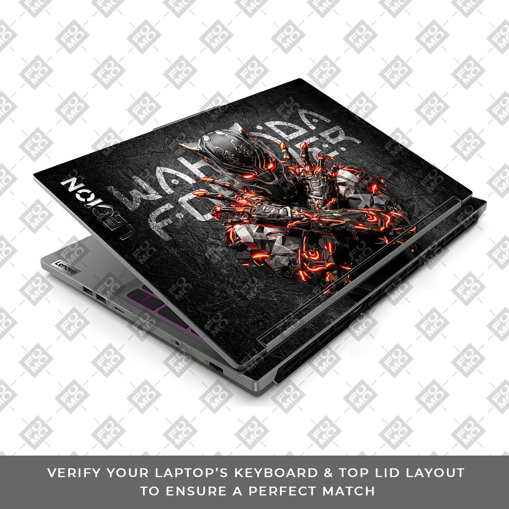 Black Panther Glowing Fury Lenovo Legion 5 16IRX9 Laptop Skin