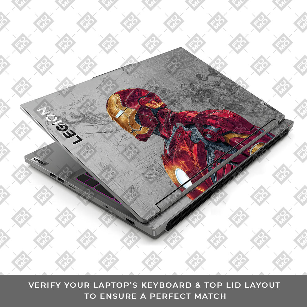 Transparent Futuristic Iron Man Lenovo Legion 5 16IRX9 Laptop Skin
