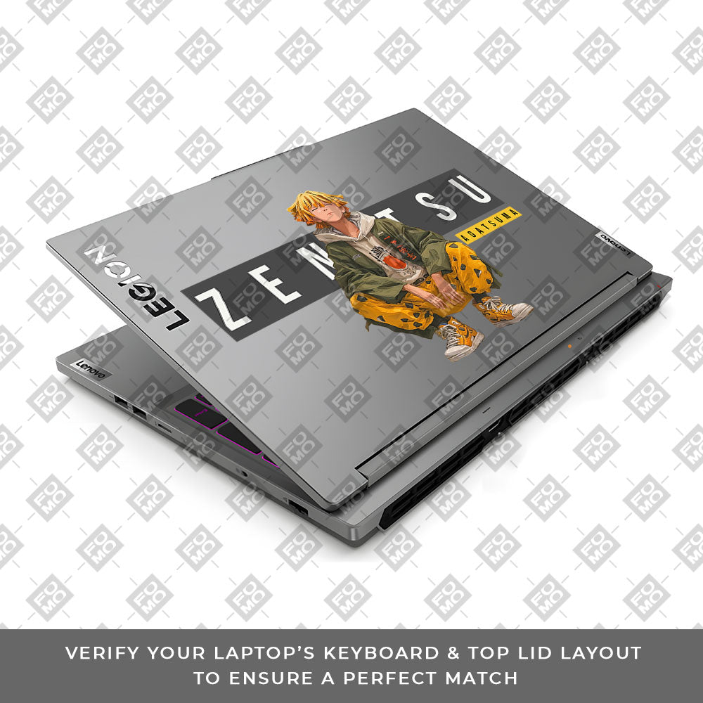 Transparent Zenitsu Agatsuma Lenovo Legion 5 16IRX9 Laptop Skin