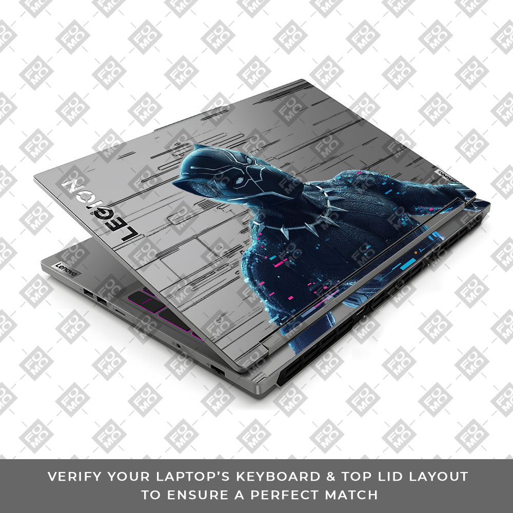 Transparent Glitchborne Panther Lenovo Legion 5 16IRX9 Laptop Skin