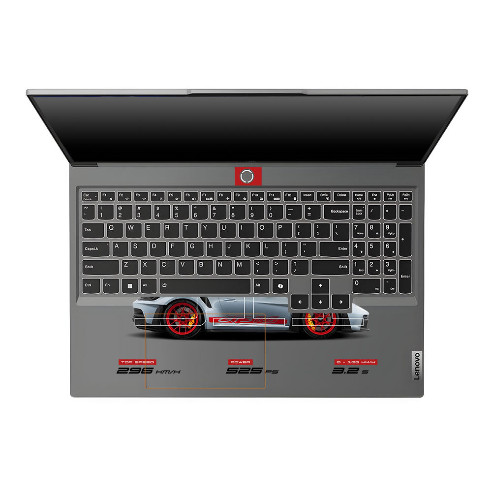 Transparent Porsche 911 GT3 RS Lenovo Legion 5 16IRX9 Laptop Skin
