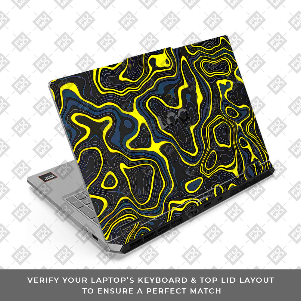 Lenovo LOQ Essential 15ARP11 Neon Lava Contours Laptop Skin
