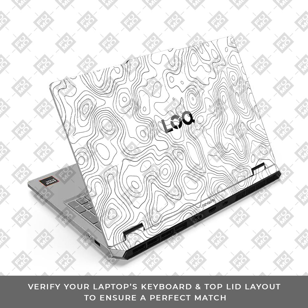 Lenovo LOQ Essential 15ARP11 White Contour Design Laptop Skin