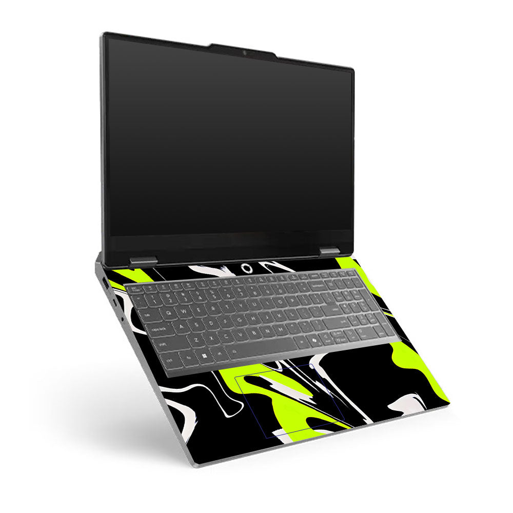 Lenovo LOQ Essential 15ARP11 Neon Green and Black Patterns Laptop Skin