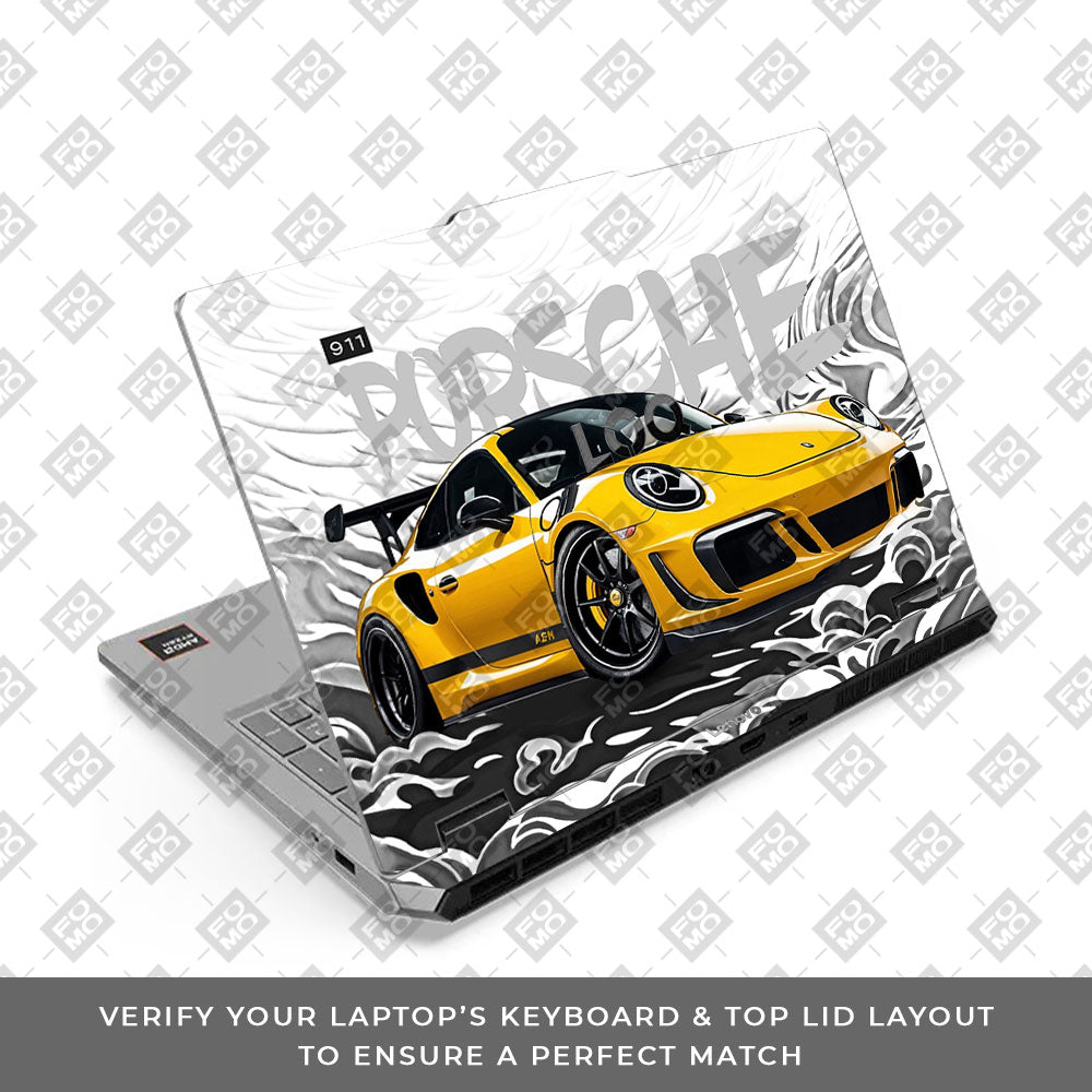 Lenovo LOQ Essential 15ARP11 Yellow Sports Coupe Laptop Skin