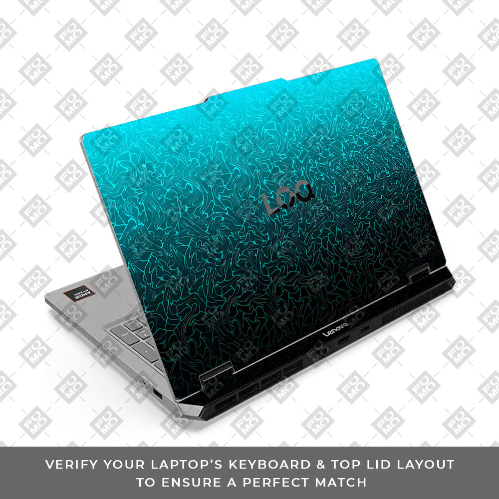 Lenovo LOQ Essential 15ARP11 Cyan Blue to Black Laptop Skin