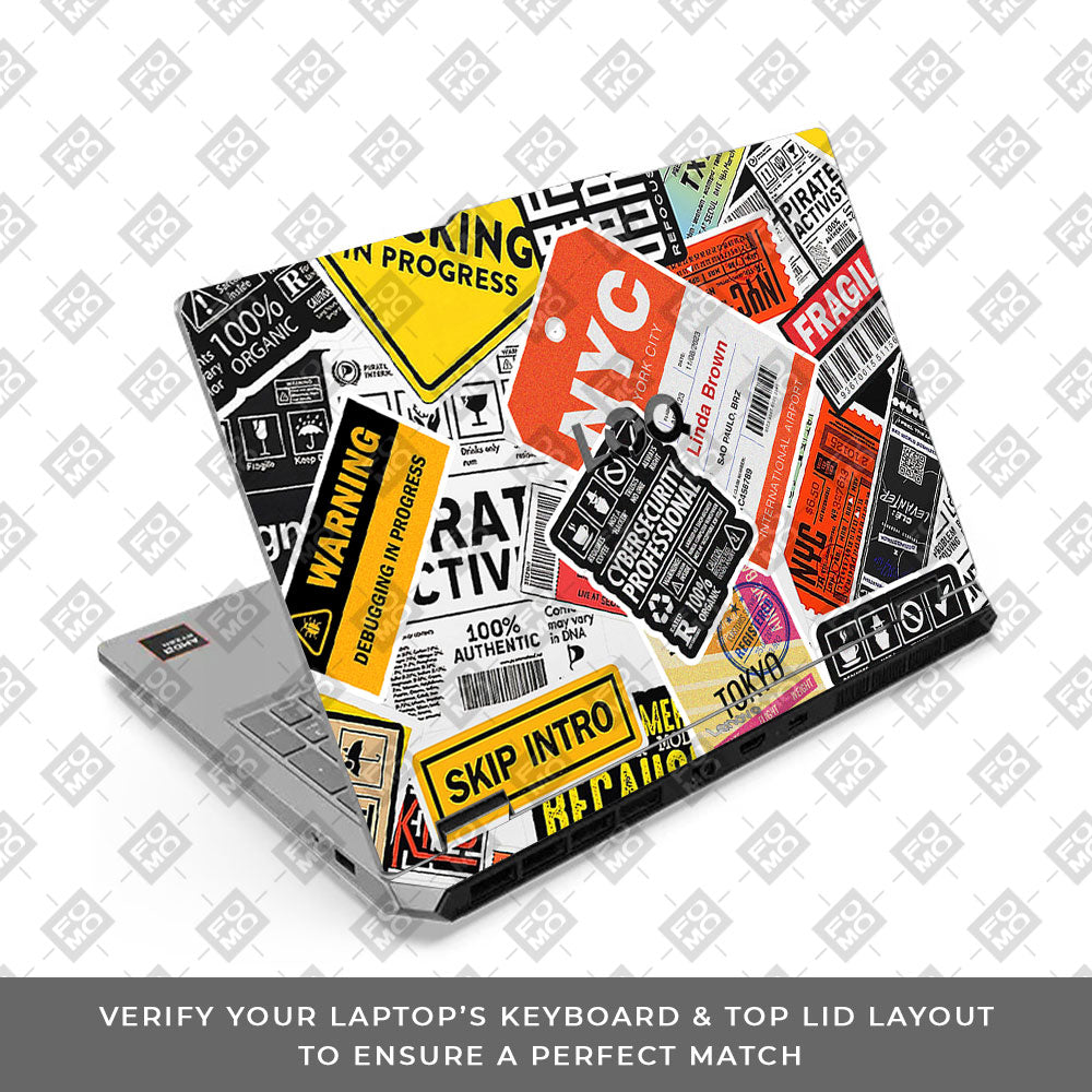 Lenovo LOQ Essential 15ARP11 Tech Aesthetic Sticker Collage Laptop Skin